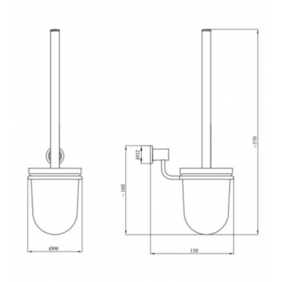 Szczotka 521B - wymiary